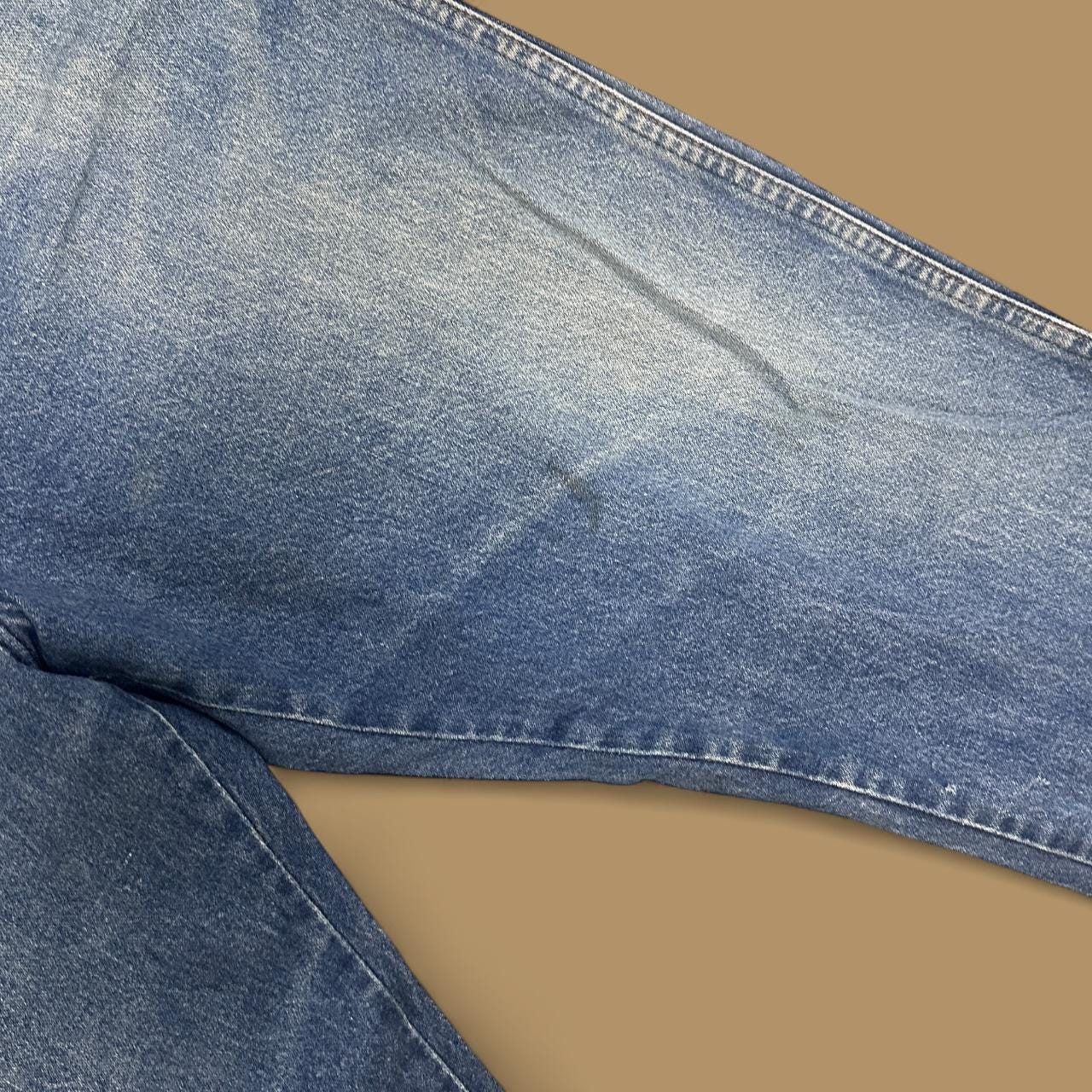 Vintage Wrangler Raw Hem Straight Leg Jeans Mid Blue W42 L28