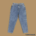 Vintage 90s Lee Tapered Leg Mom Jeans Mid Blue Stonewash W33 L30