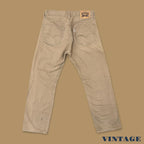 Vintage Levi&#39;s 505 Straight Leg Jeans Beige W33 L30