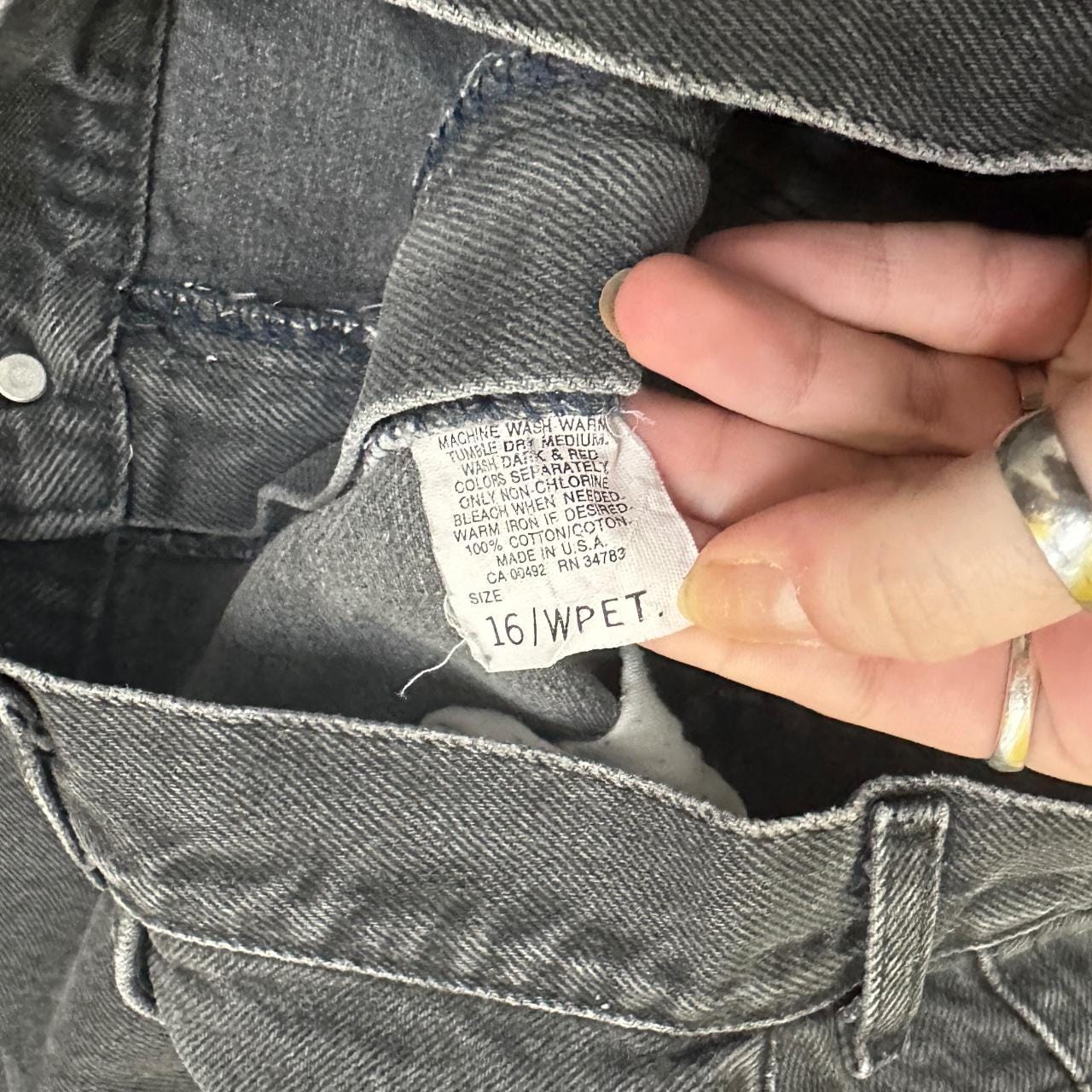 Vintage 90s Lee Tapered Leg Mom Jeans Charcoal Black W31 L26