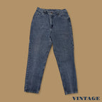 Vintage 90&#39;s Lee Tapered Leg Mom Jeans Dark Blue W32 L32
