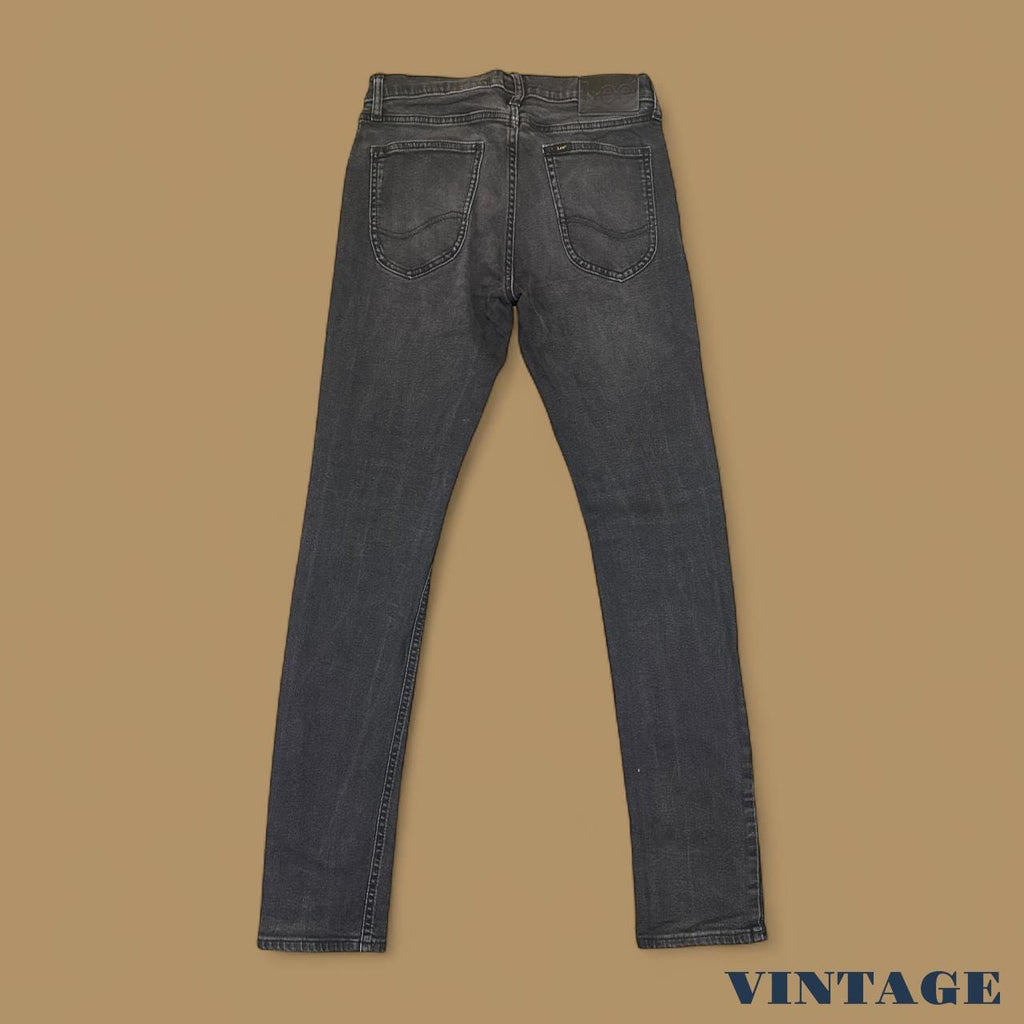 Vintage Lee Luke Slim Straight Leg Jeans Charcoal Grey W30 L34