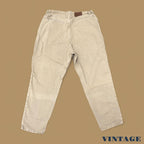 Vintage 90s Lee Elastic Baggy Tapered Mom Jeans Beige W32 L27