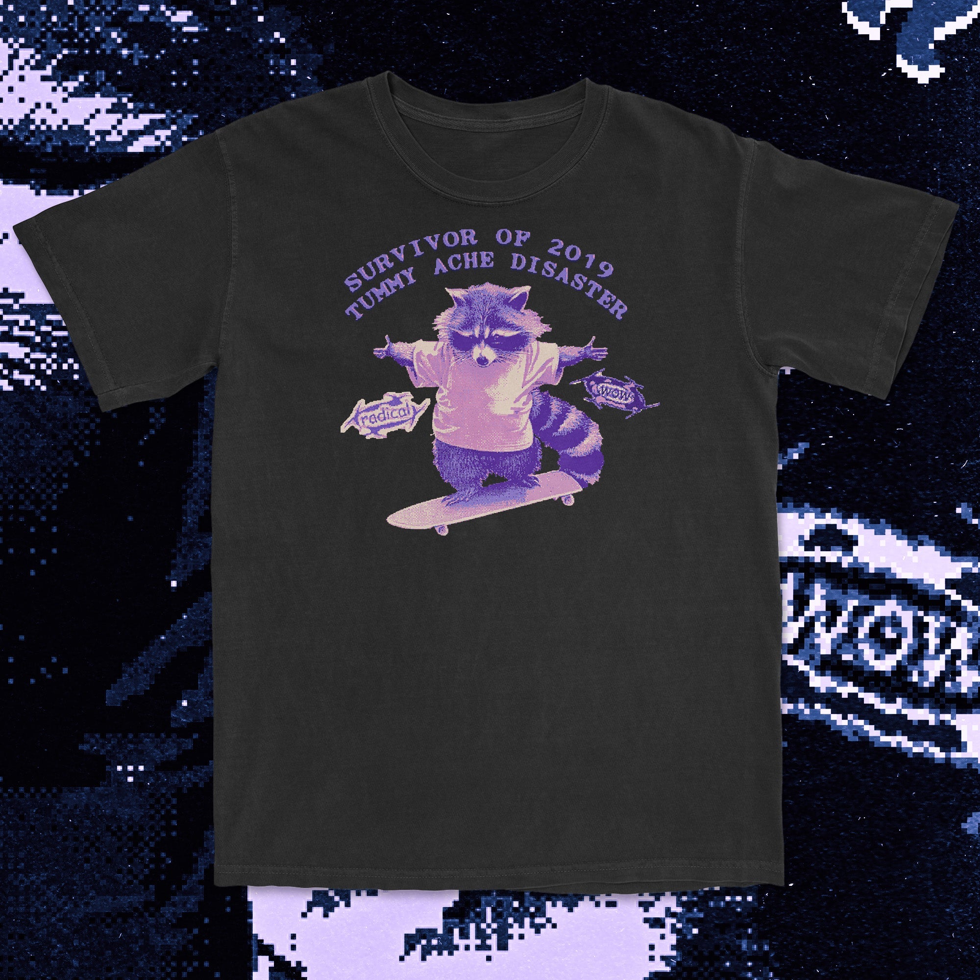 2019 tummy ache disaster - t-shirt Black