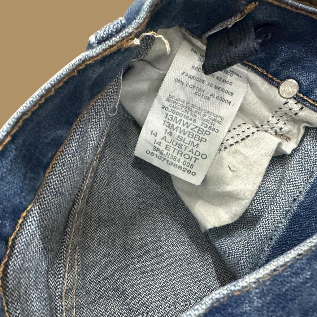 Vintage Wrangler Straight Leg Boyfriend/Mom Jeans Dark Blue W24 L29