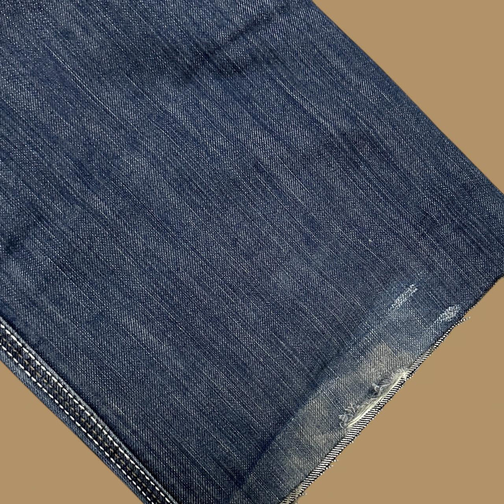 Vintage Levi's 514 Raw Hem Straight Ankle Jeans Dark Blue W36 L29