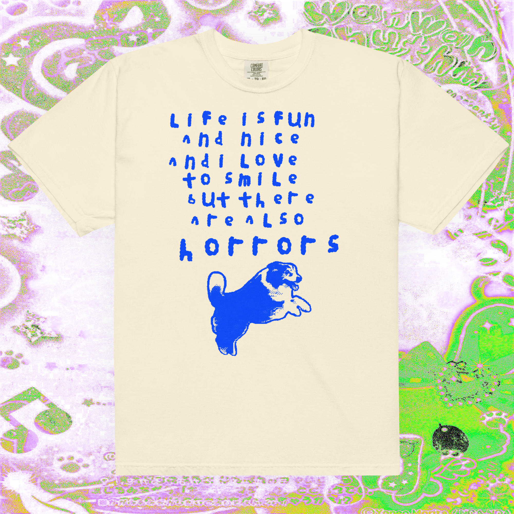 life is fun and nice and i love to smile - t-shirt Ivory
