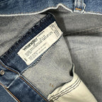 Vintage Wrangler USA Raw Hem Straight Leg Ankle Jeans Dark Blue W35 L31