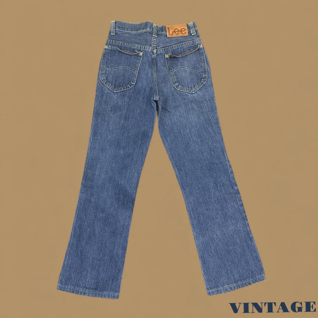 Vintage Lee Straight Leg Boyfriend Jeans Dark Blue W25 L27