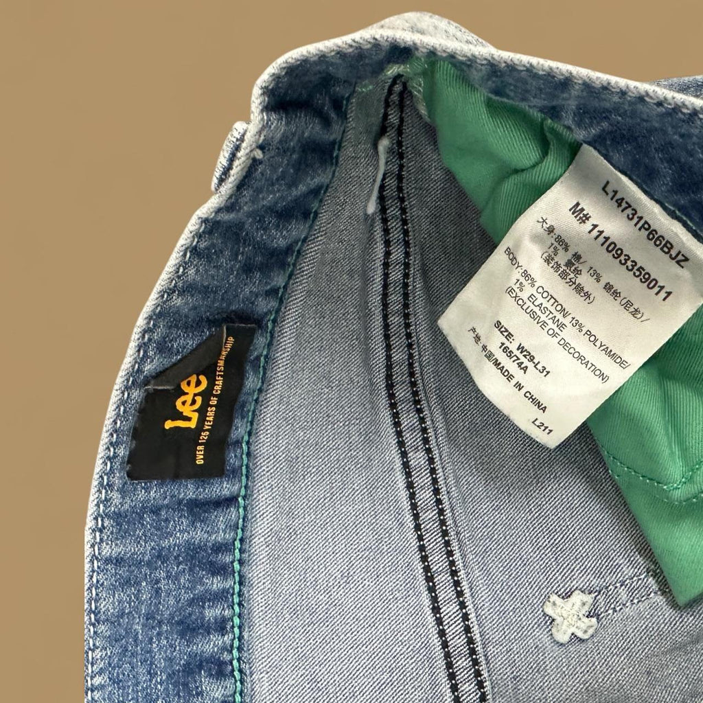 Vintage Lee Jade Fusion Slim Straight Leg Jeans Light Blue W29 L31