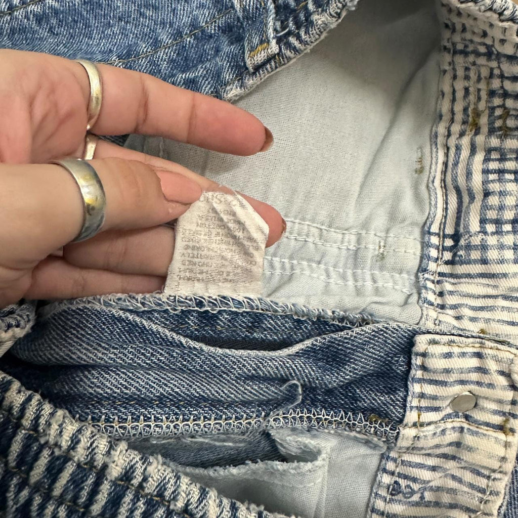 Vintage 90s Lee Elastic Waist Tapered Leg Mom Jeans Light Blue W31 L28
