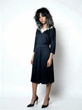 Original 1970's Radley Black & White Dress UK 12 -14