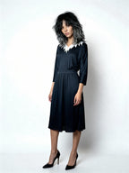 Original 1970's Radley Black & White Dress UK 12 -14