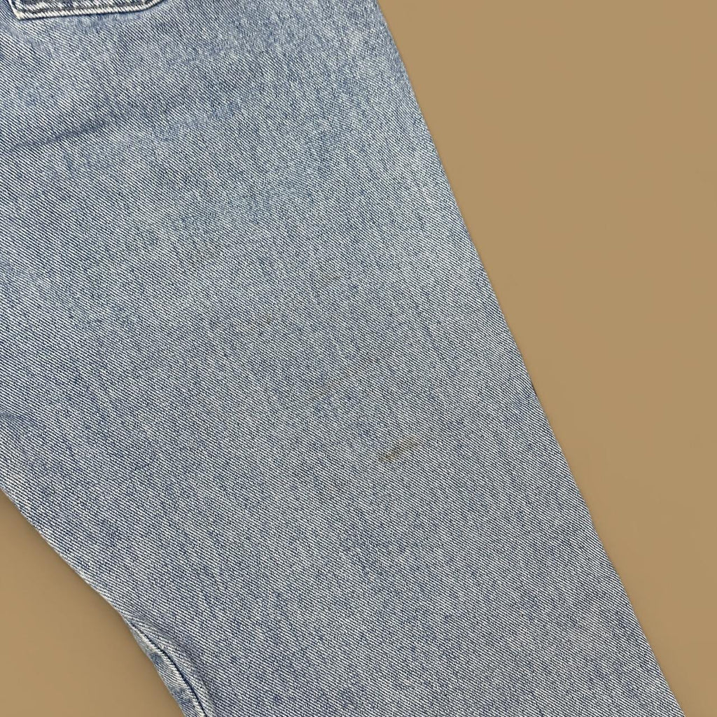 Vintage Wrangler USA Raw Hem Straight Leg Ankle Jeans Light Blue W35 L28