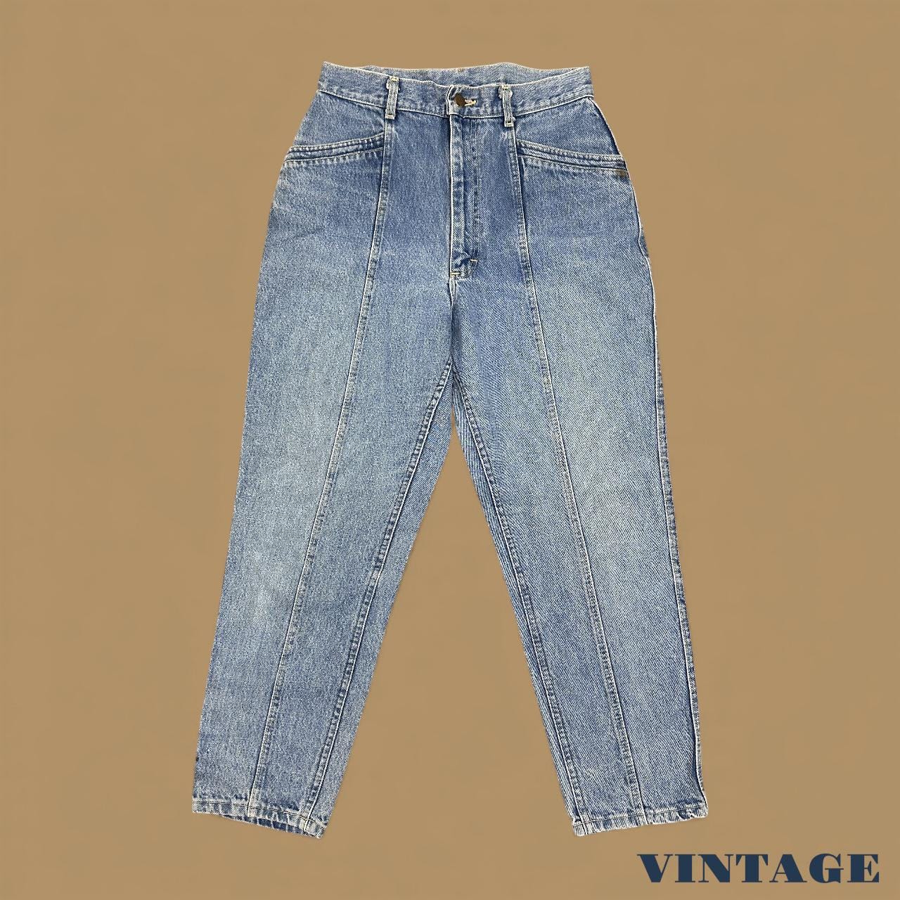 Vintage 80s Lee Baggy Tapered Jeans Light Blue W29 L26