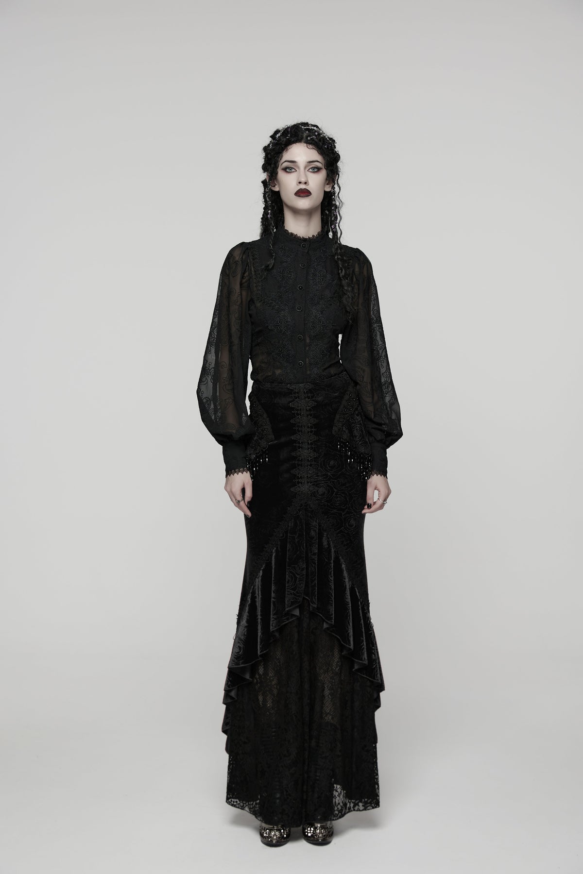 Punk Rave Goth Gorgeous Fishtail Skirt