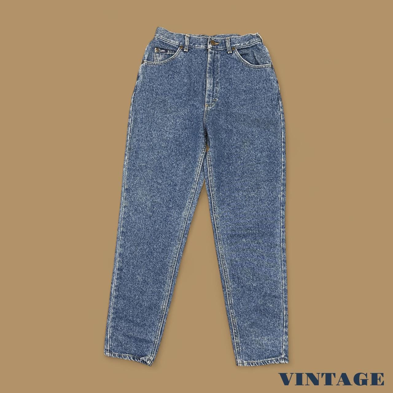 Vintage 90&#39;s Lee Tapered Leg Mom Jeans Mid Blue W28 L32