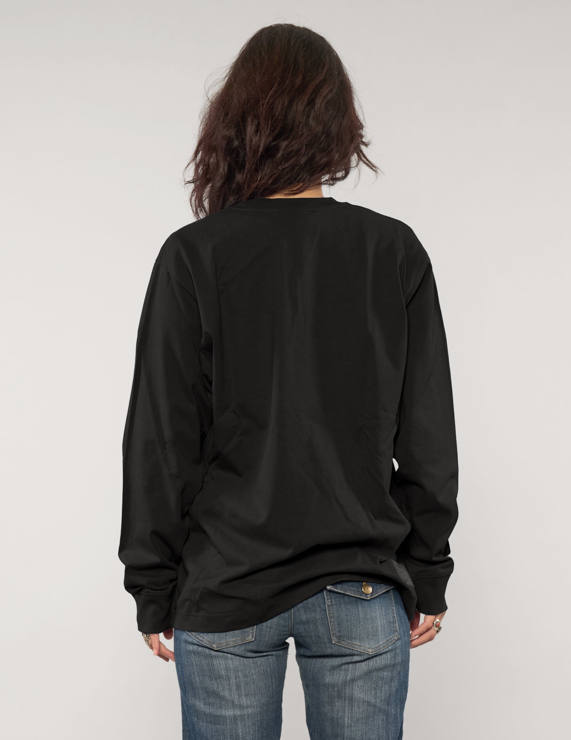ST Aladdin Sane Long Sleeve Logo Tee in Black