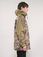 IMMORTAL Hooded Desert Parka Jacket in Khaki & Camo