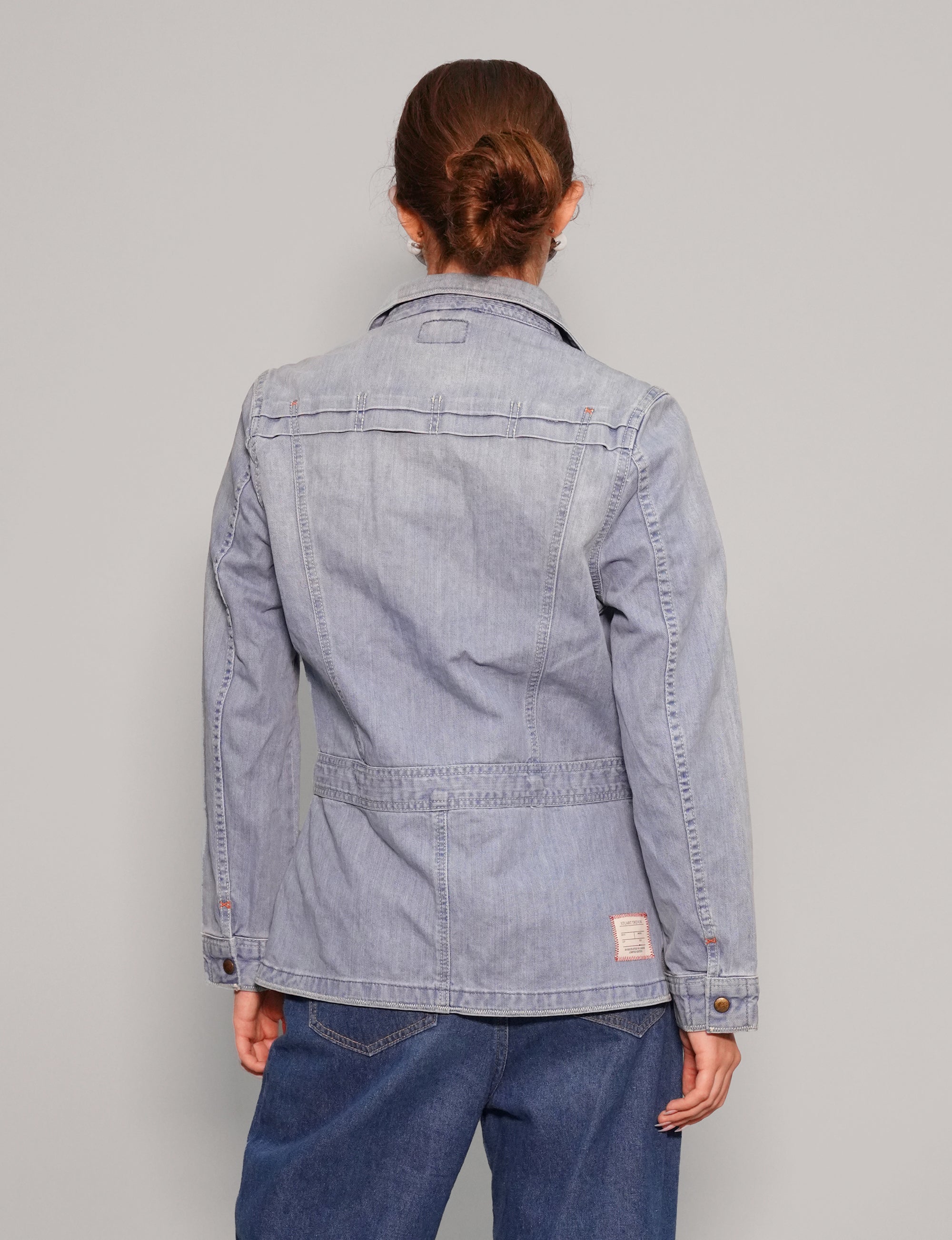 Vintage 70s Lee Denim Jacket Light Blue Large