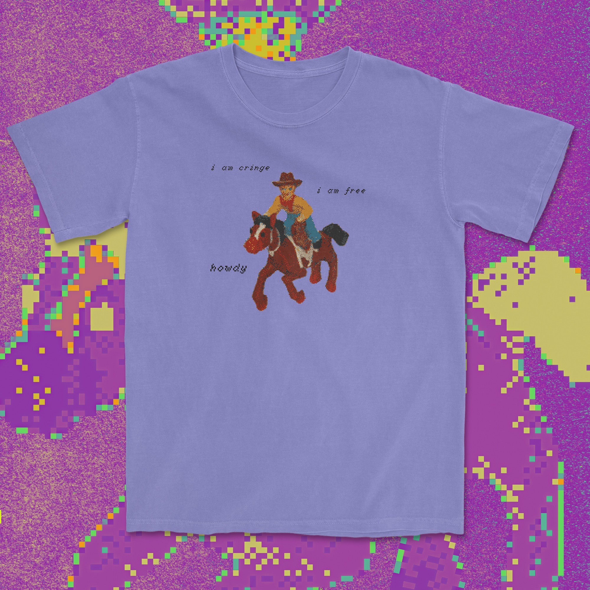 i am cringe / i am free - t-shirt Violet