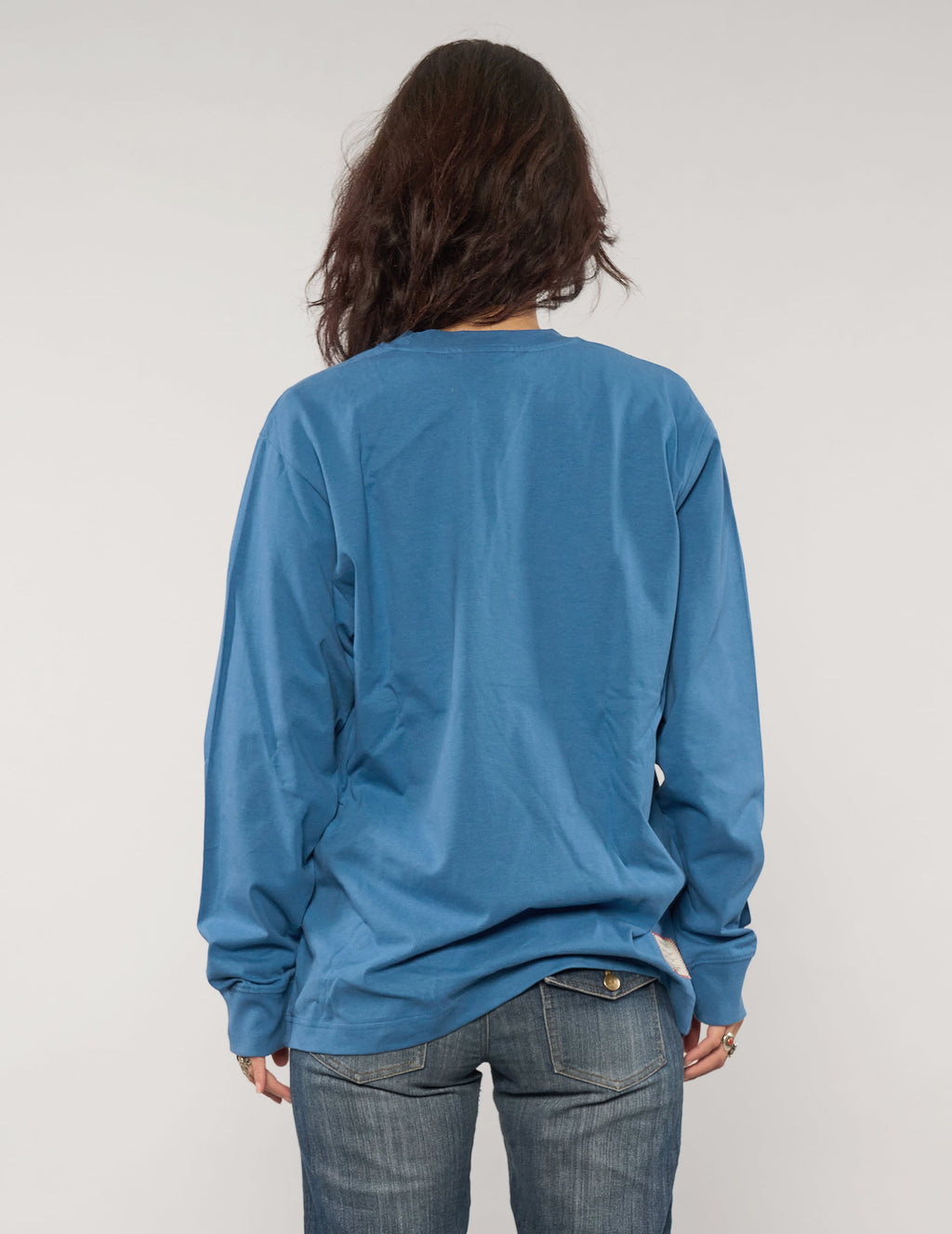 ST Aladdin Sane Long Sleeve Logo Tee in Blue