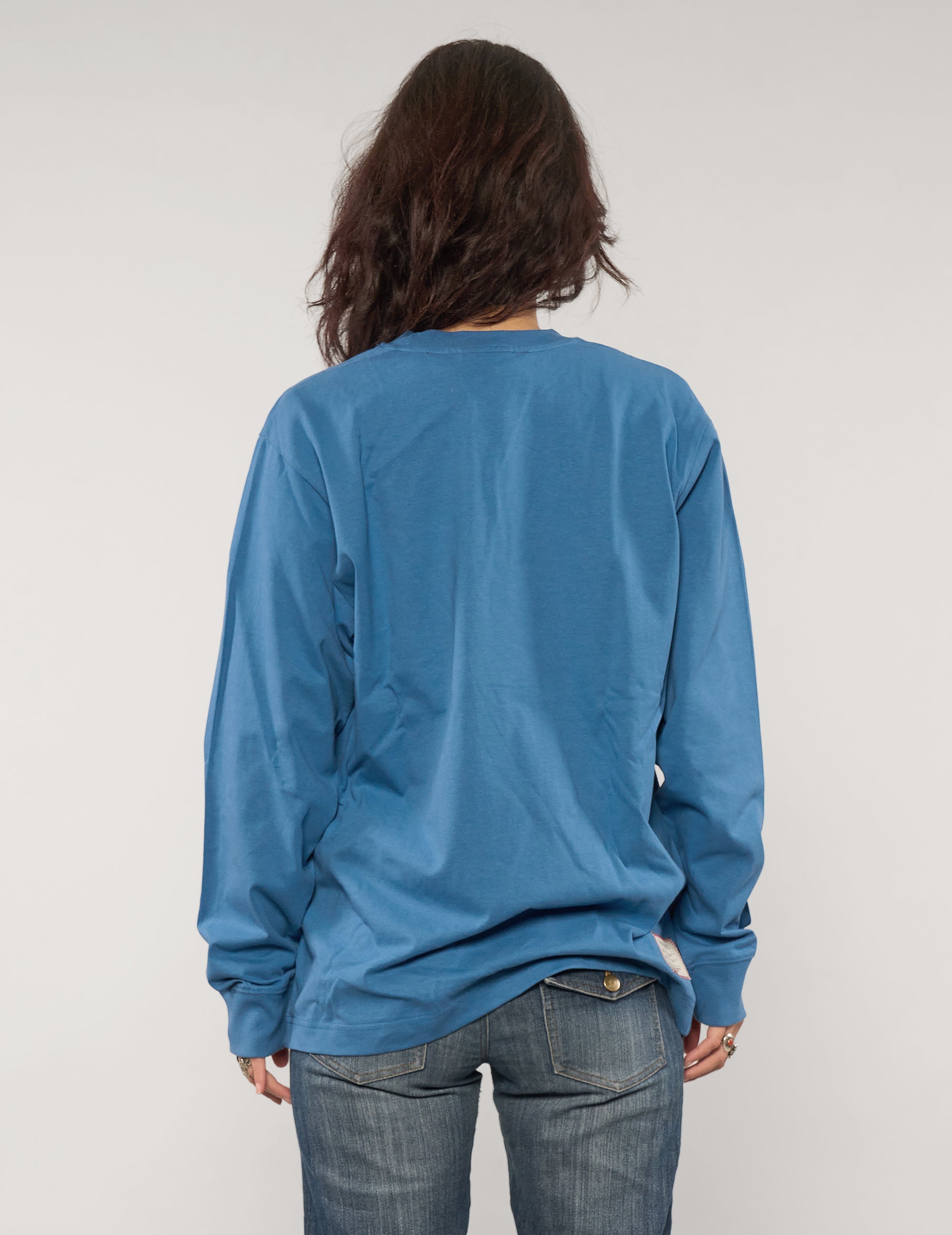 ST Aladdin Sane Long Sleeve Logo Tee in Blue
