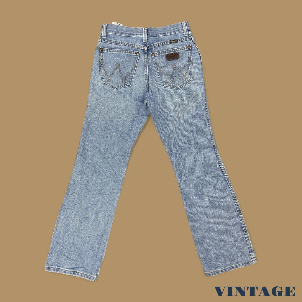 Vintage Wrangler Relaxed Fit Bootcut Jeans Light Blue W27 L29