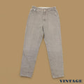 Vintage 90s Lee Elastic Waist Tapered Leg Mom Jeans Beige W30 L30