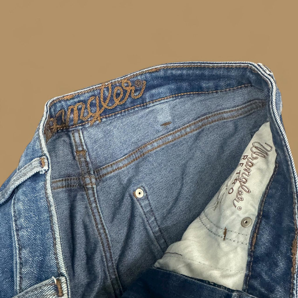 Vintage Wrangler Flared Bootcut Jeans Mid Blue W34 L30