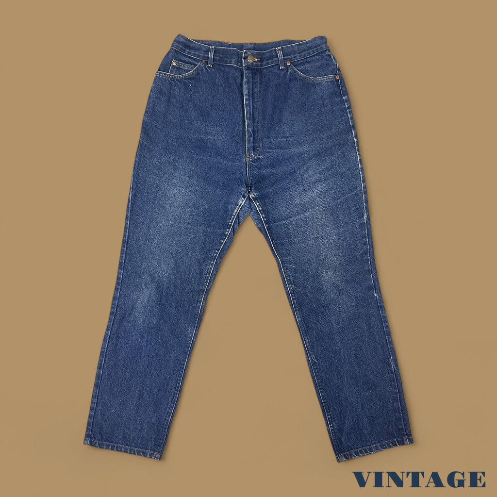 Vintage Lee Relaxed Fit Straight Leg Jeans Dark Blue W32 L29
