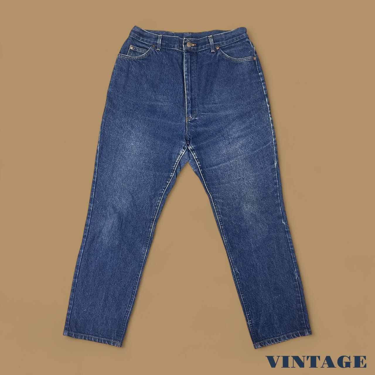 Vintage Lee Relaxed Fit Straight Leg Jeans Dark Blue W32 L29