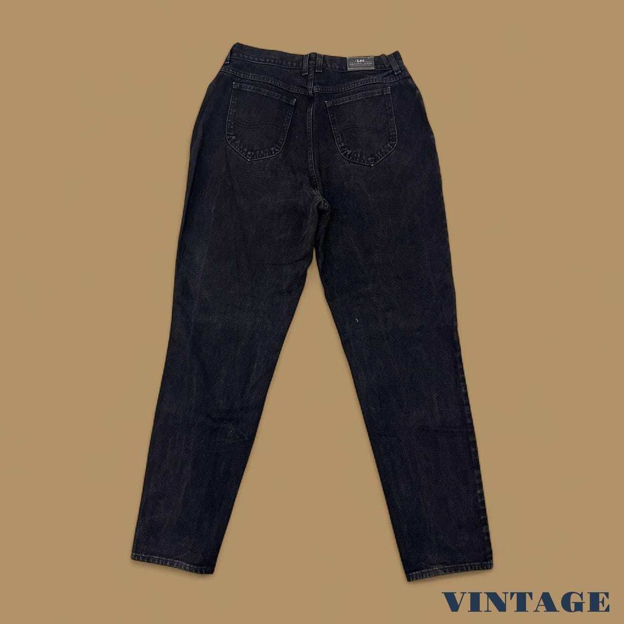 Vintage 90s Lee Tapered Leg Mom Jeans Black W34 L36