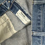 Vintage Wrangler USA Raw Hem Relaxed Straight Leg Skater Jeans Mid Blue W34 L31
