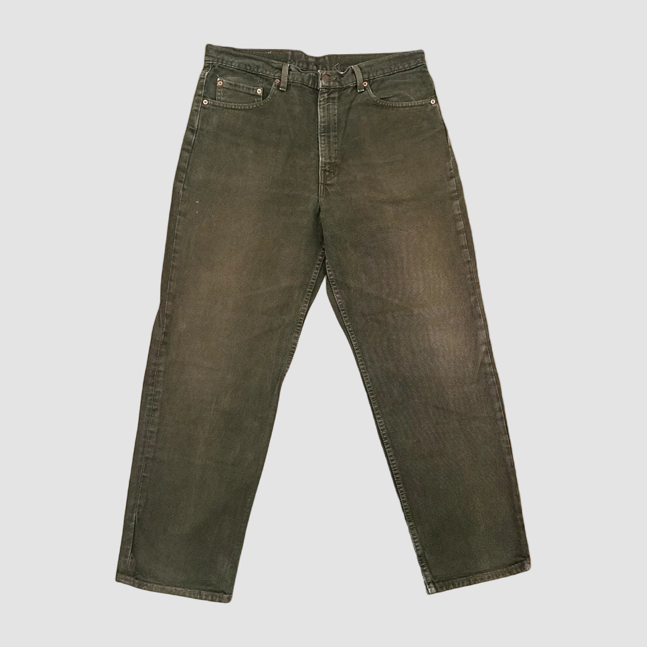 Vintage Levi's 555 USA Made Relaxed Fit Jeans Khaki Green W36 L30