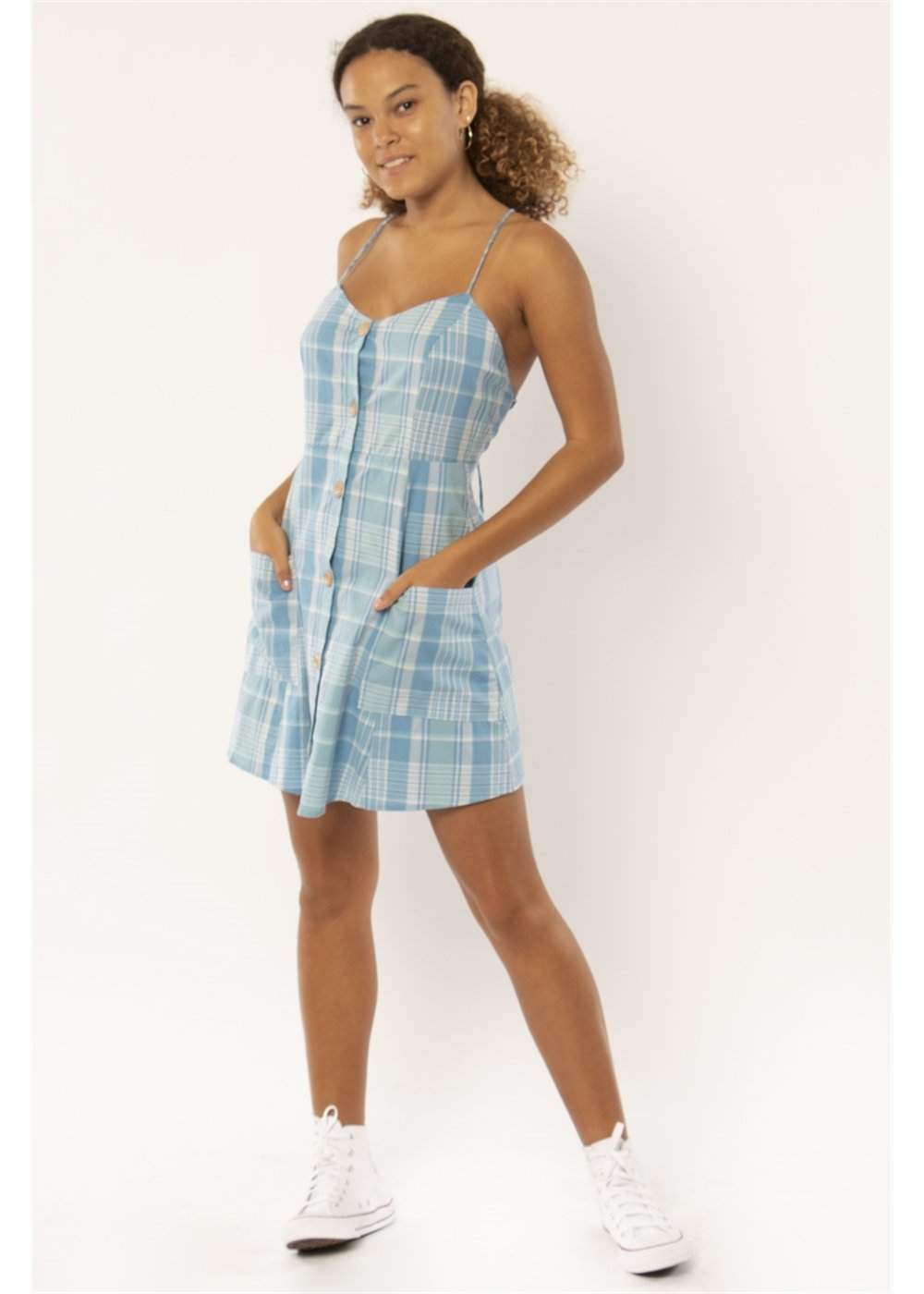 Sisstrevolution maria mini dress Baja blue M