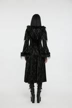 Punk Rave Morrigan Goth Gorgeous Jacquard Coat - Black