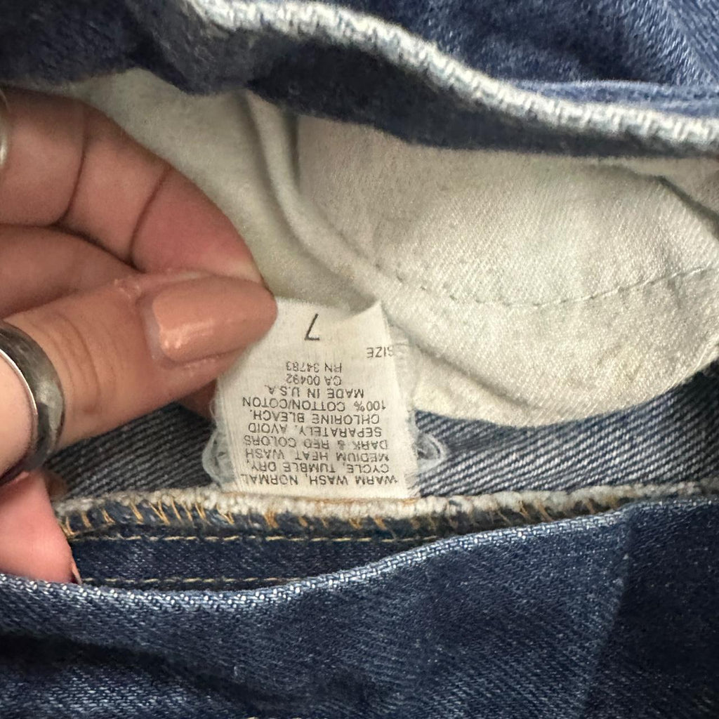 Vintage Lee Straight Leg Boyfriend Jeans Dark Blue W25 L36