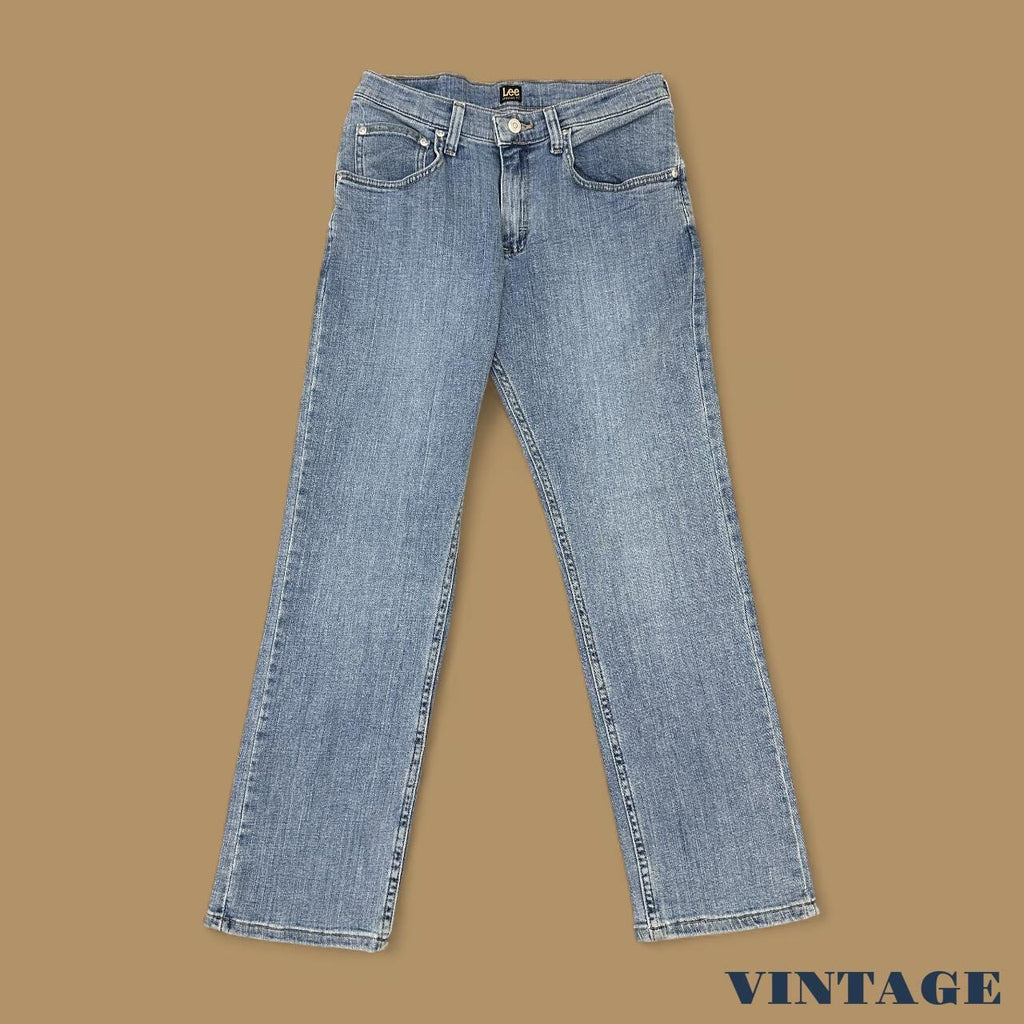 Vintage Lee Straight Leg Boyfriend Jeans Light Blue W30 L30