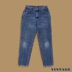 Vintage 90&#39;s Lee Tapered Leg Mom Jeans Dark Blue W32 L32