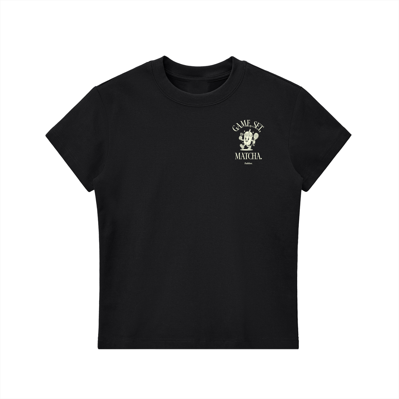 Game, Set, Matcha Crewneck T-Shirt Black