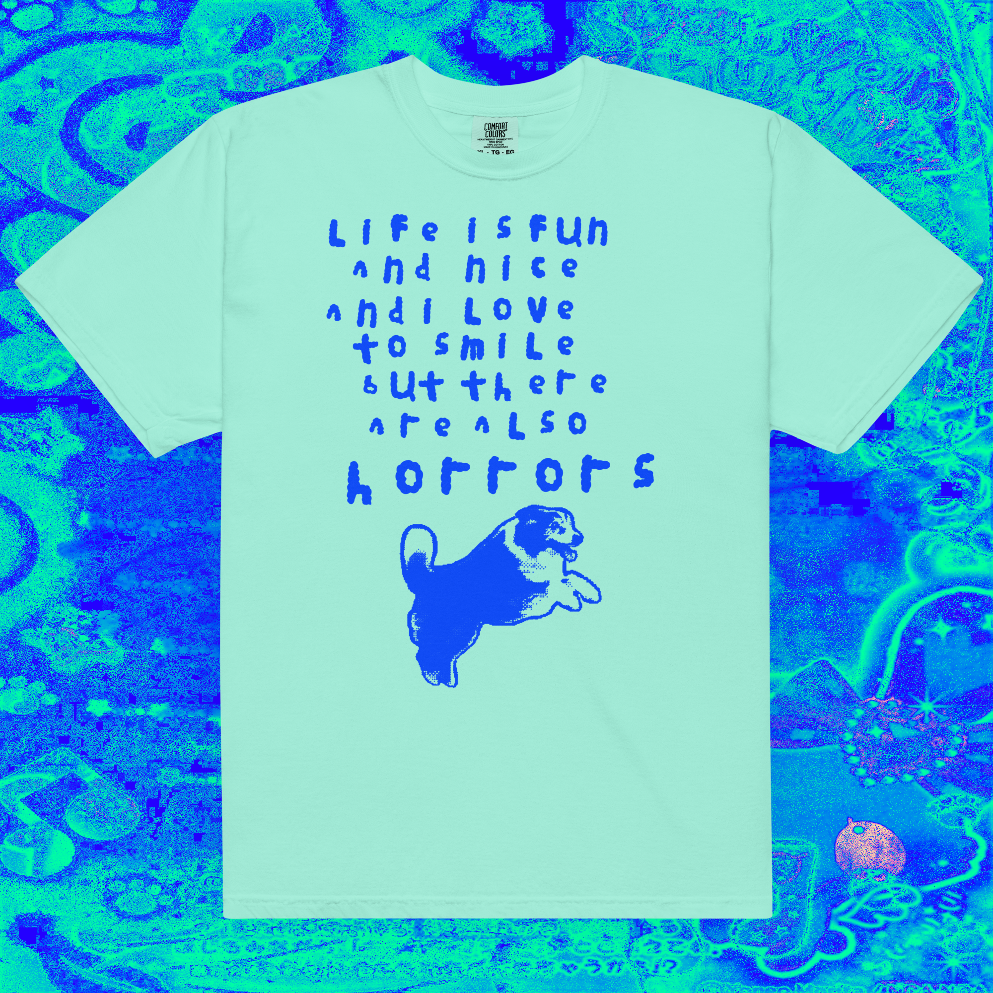life is fun and nice and i love to smile - t-shirt Chalky Mint