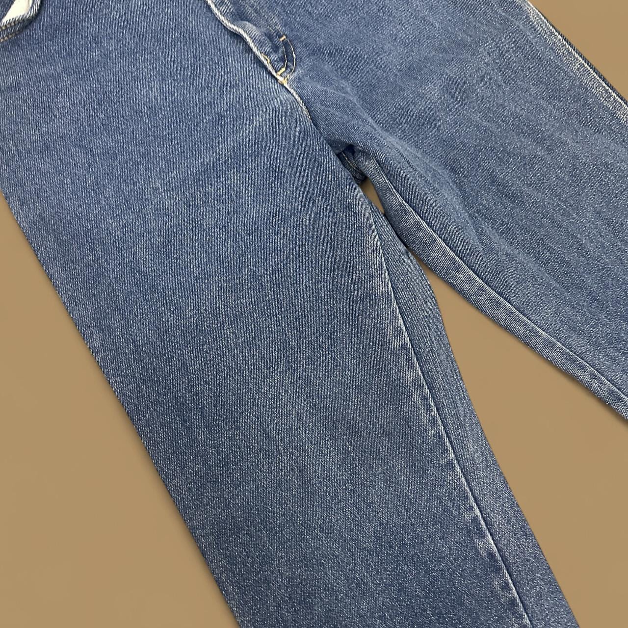 Vintage Lee Straight Leg Raw Hem Boyfriend Jeans Dark Blue W29 L32