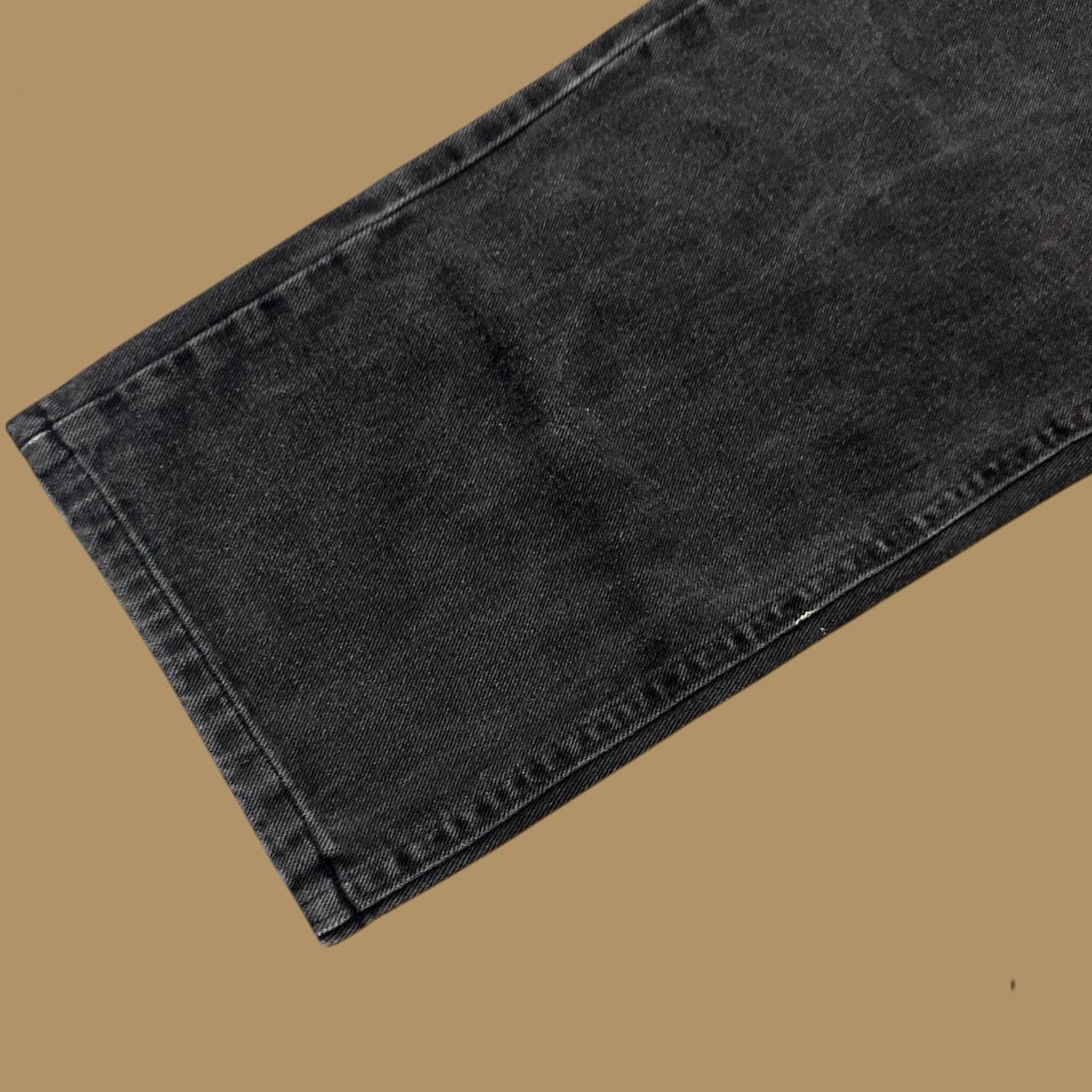 Vintage Lee Loose Straight Leg Custom Again Again Jeans Charcoal Black W34 L26