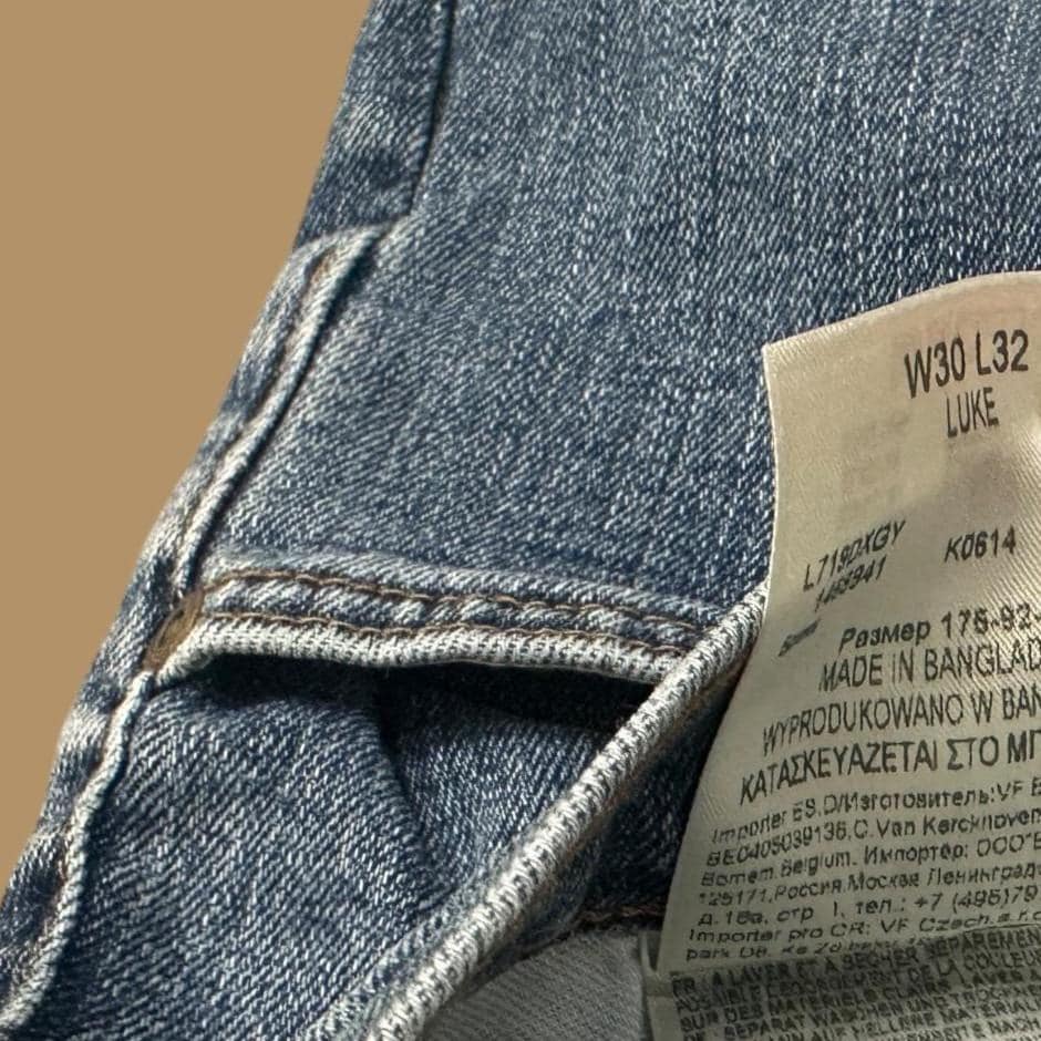 Vintage Lee Luke Skinny Fit Jeans Mid Blue W30 L32