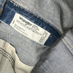 Vintage Wrangler Raw Hem Straight Leg Ankle Jeans Mid Blue W36 L30