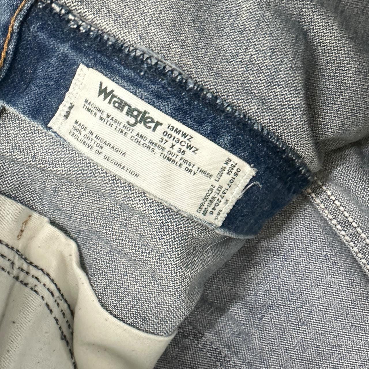 Vintage Wrangler Raw Hem Straight Leg Ankle Jeans Mid Blue W36 L30