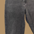 Vintage Lee Baggy Tapered Raw Hem Jeans Charcoal Black W29 L28