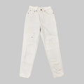 Vintage Levi's 521 USA Made Distressed Tapered Jeans White W28 L30