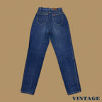 Vintage 80s Lee USA Made Tapered Leg Mom Jeans Dark Blue W26 L30